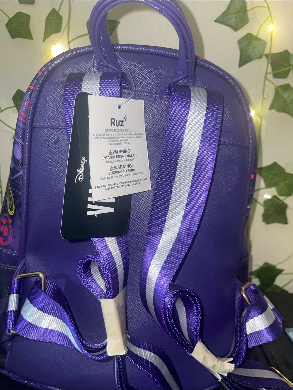 Disney Villains Purple Evil Queen Mini Backpack with Red Accents - Picture 4 of 6